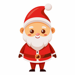 santa claus with a bag, santa claus vector illustration with white background