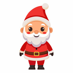 santa claus with a bag, santa claus vector illustration with white background