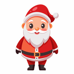 santa claus with a bag, santa claus vector illustration with white background