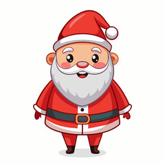 santa claus with a bag, santa claus vector illustration with white background