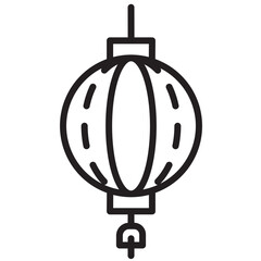 Lamp Lantern Light Line Icon