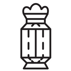 Lamp Lantern Light Line Icon