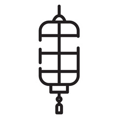 Lamp Lantern Light Line Icon