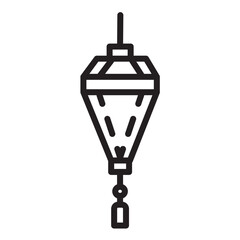 Lamp Lantern Light Line Icon