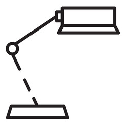 Lamp Light Night Line Icon