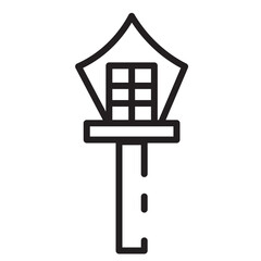 Lamp Street Light Line Icon