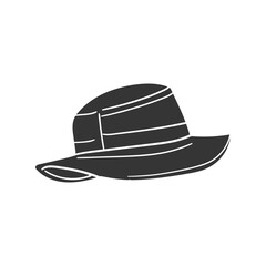 Hat Hikking Icon Silhouette Illustration. Sport Accessory Vector Graphic Pictogram Symbol Clip Art. Doodle Sketch Black Sign.