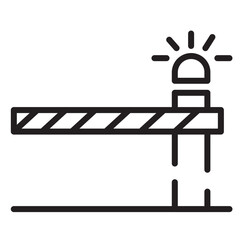 Barrier Border Car Line Icon