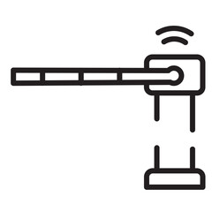Barrier Gate Park Line Icon