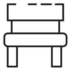 Bench Park Chair Line Icon