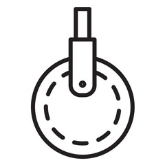 Landing Parking Wheel Line Icon