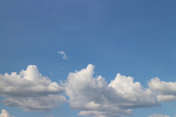 blue sky with clouds closeup