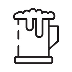 Beer Fall Season Line Icon
