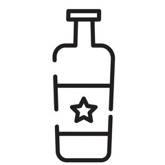 Bottle Drink Wine Line Icon