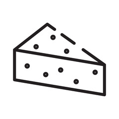 Cake Day Pie Line Icon
