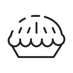 Cake Day Pie Line Icon