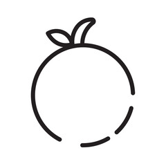 Orange Fruit Food Line Icon