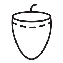 Acorn Food Fruit Line Icon