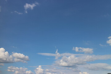 blue sky with clouds closeup