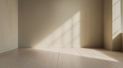 A room with a large window and a white wall. The room is empty and has a lot of natural light coming in from the window