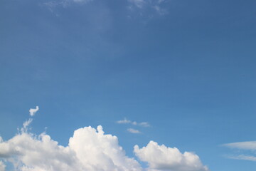 white cloud with blue sky background