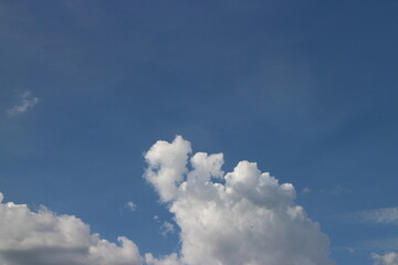 white cloud with blue sky background