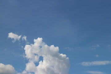 blue sky background with tiny clouds
