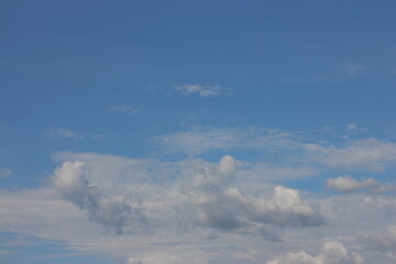 blue sky background with tiny clouds