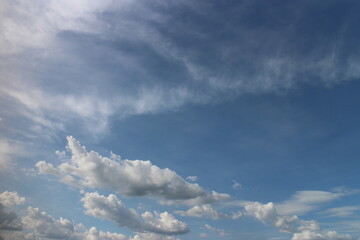 blue sky background with tiny clouds