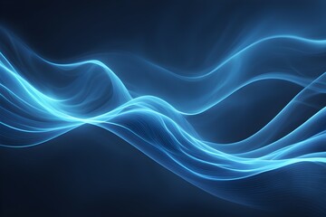 A blue wave with a dark background