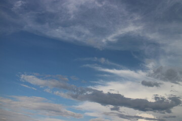Blue sky and White cloud nature background.