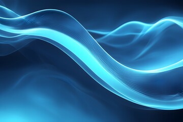 A blue wave with a white line in the middle