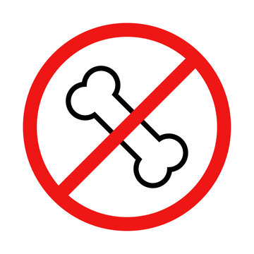recommend clip art: No Bone Sign on White Background