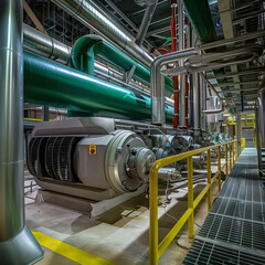 Large-Scale Industrial Chiller Maintaining Temperature for Efficient Operations