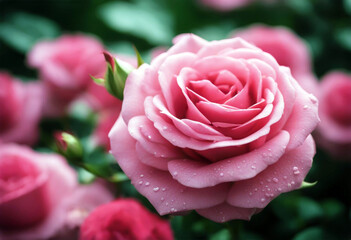 'rose up close pink Day Rose Background Flower Happy Petal Abstract Pink Valentine Concept Birthday Gift Beautiful Wedding Image Macro Texture Celebration Anniversary Card Love Floral Beauty Color'