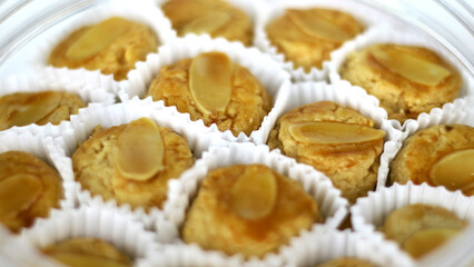 Peanut butter cookies in a jar.