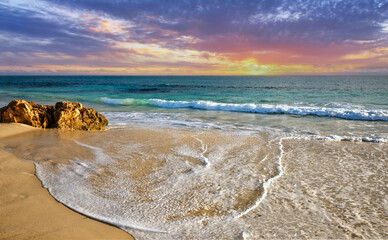 Beautiful sunset beach landscape, Perth Western Australia	