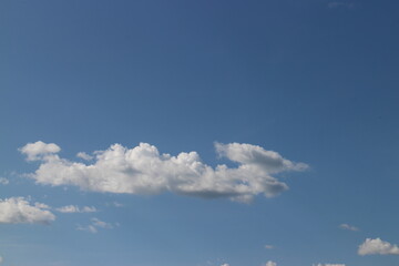 Beautiful white cloud on blue sky background