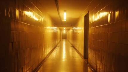 Luminous rectangular corridor
