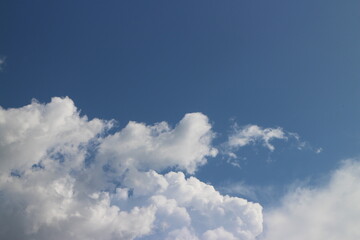 Blue sky with clouds in the sky