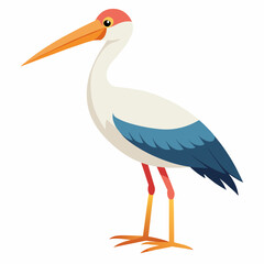 stork vector illustration with white background