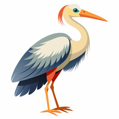 stork vector illustration with white background