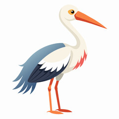 stork vector illustration with white background
