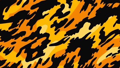 Seamless Colorful Tiger Texture Pattern