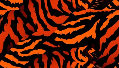 Fototapeta premium Seamless Colorful Tiger Texture Pattern