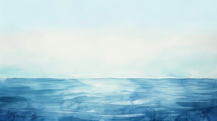 Minimalistic watercolor of a misty morning meadow, the haze adding a layer of mystique and calm suitable for a medical environment