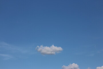 Blue sky with cloud. Clearing day and Good weather in the morning.