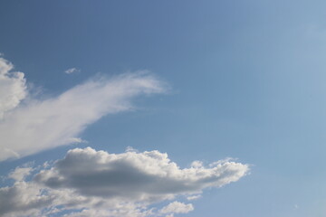 Blue sky with cloud. Clearing day and Good weather in the morning.