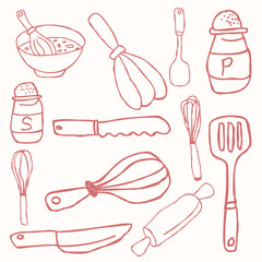 Set Kitchen Utensil Collection.eps