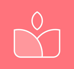 Flower natural logo vector
